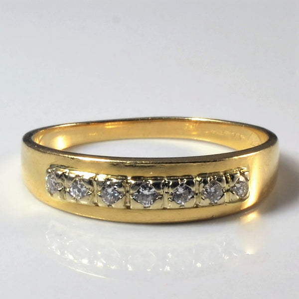 Pave Diamond Wedding Band | 0.14ctw | SZ 7 |