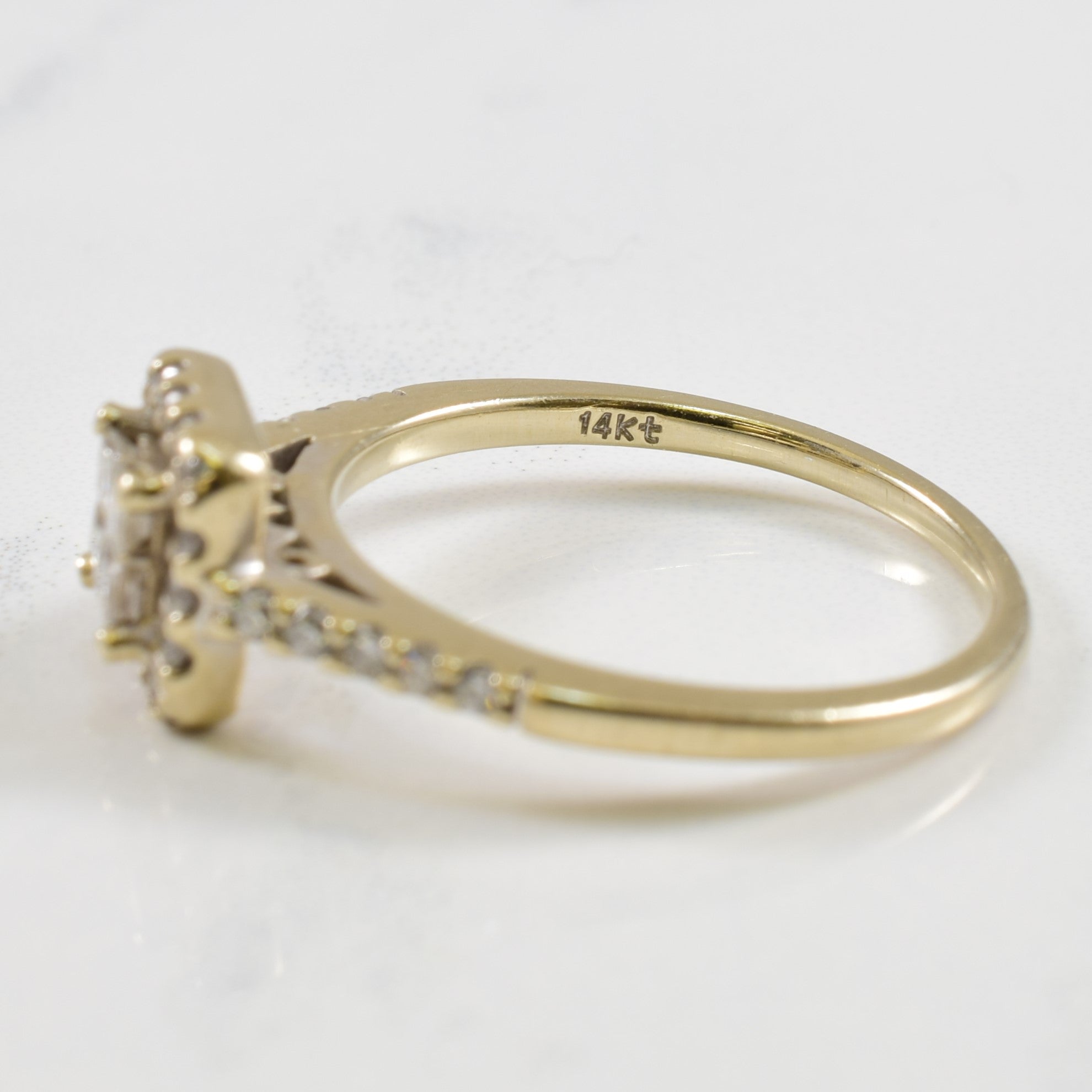 Grid Diamond Halo Ring | 0.42ctw | SZ 7.5 |