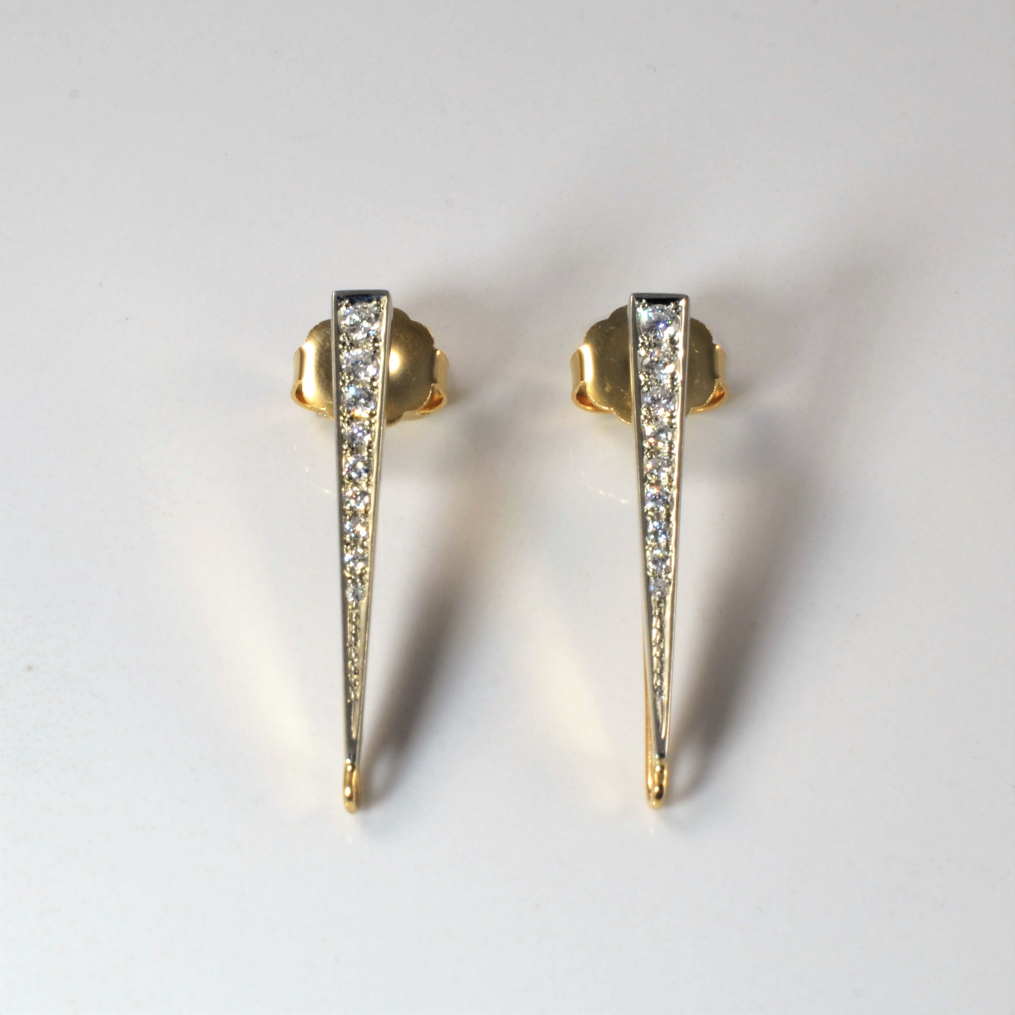 Tapered Diamond Stick Earrings | 0.28ctw |