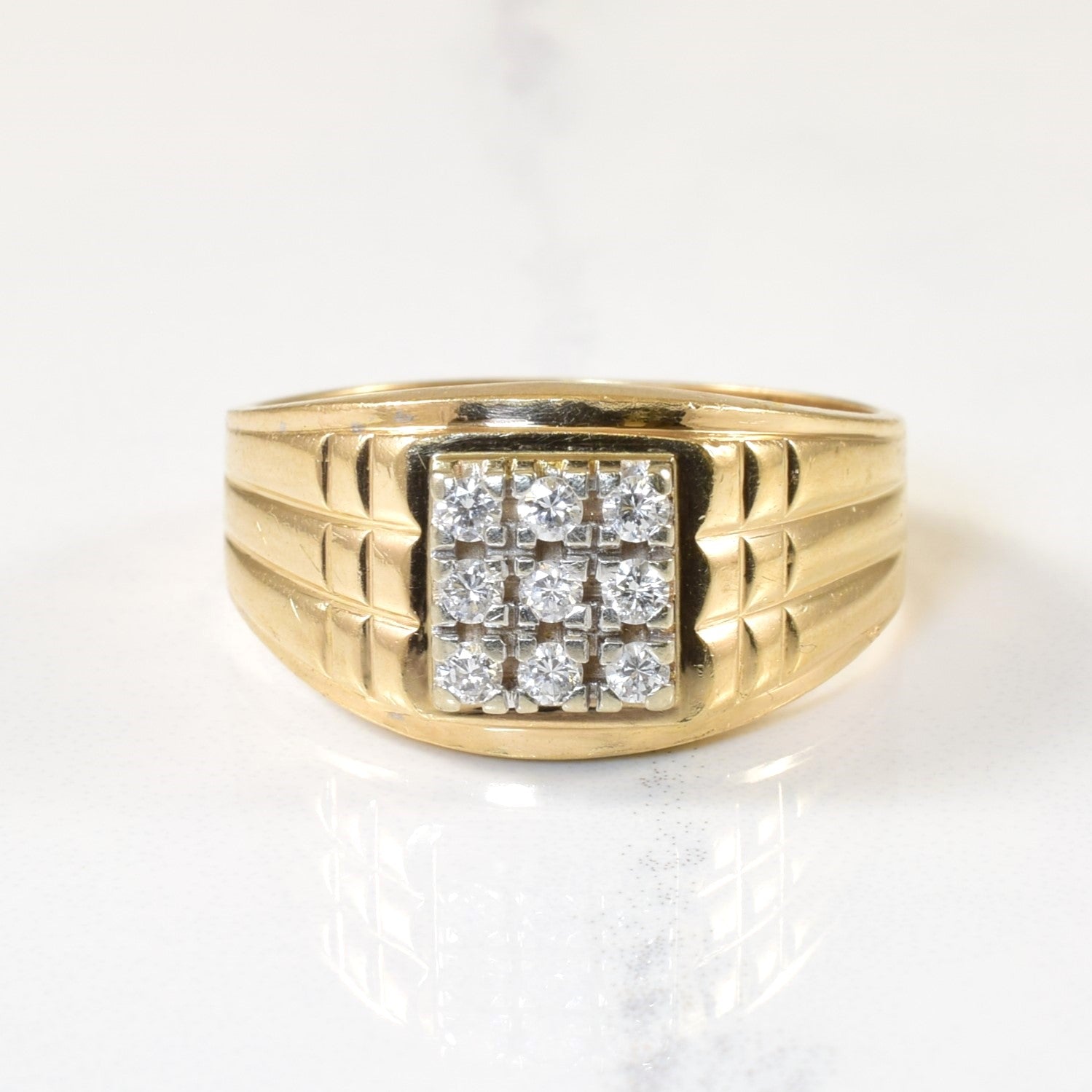 Cluster Set Diamond Grid Ring | 0.25ctw | SZ 9.25 |