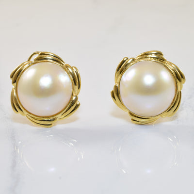Mabe Pearl Stud Earrings | 36.00ctw |