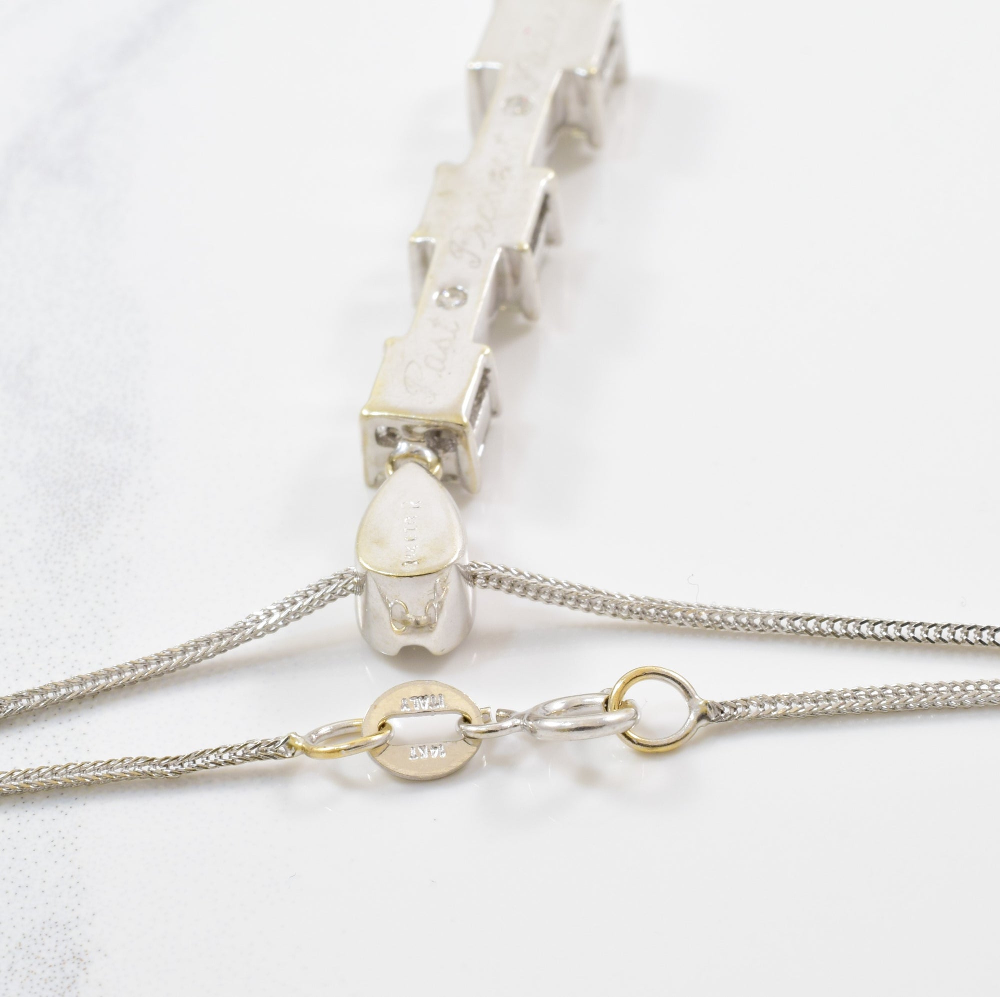Past, Present, Future Diamond Drop Necklace | 1.40ctw | 19