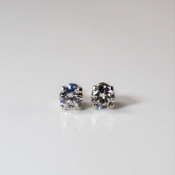'100 Ways' Classic Solitaire Diamond Stud Earrings | White Gold | Est. 0.50ctw |