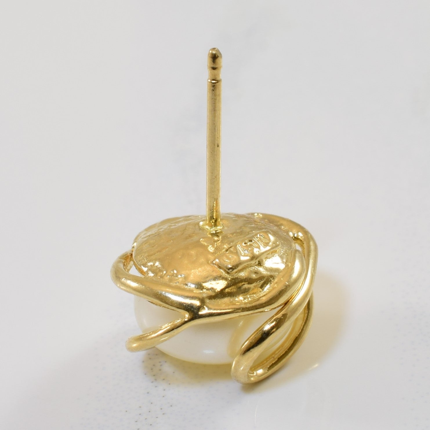 Boucles d'oreilles puces en perles à bouton en cage | 7,00 ctw | 