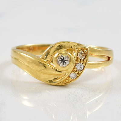 Diamond Bypass Split Shank Ring | 0.047ctw | SZ 6.25 |