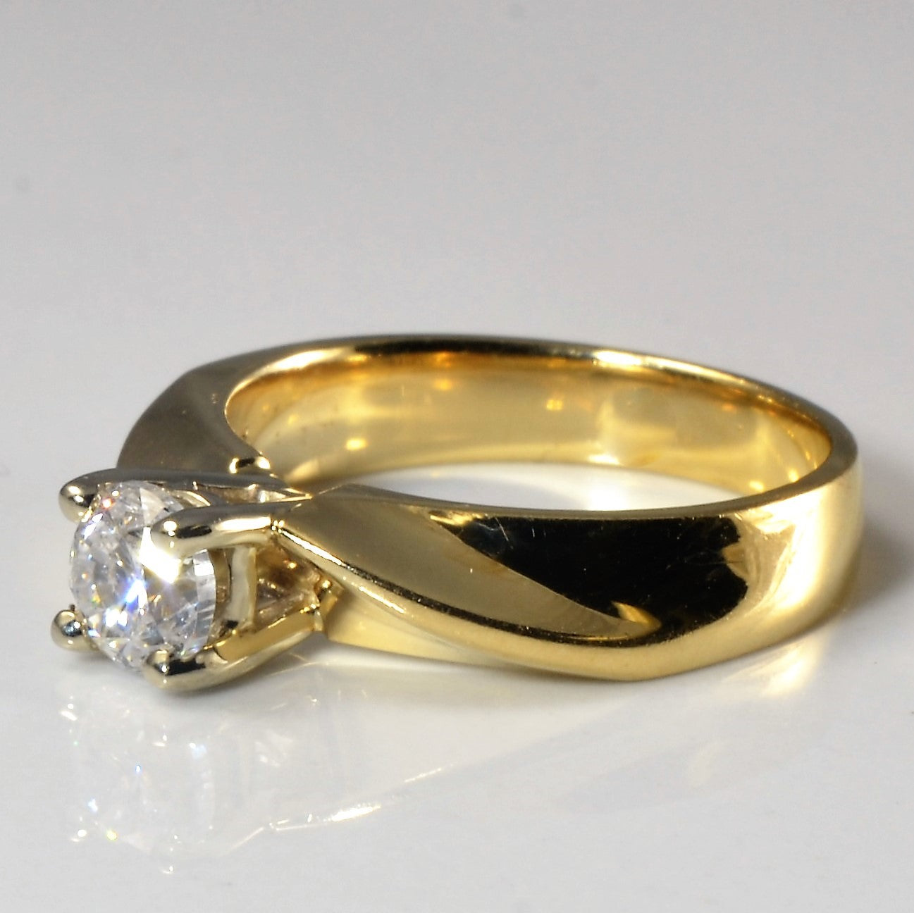 Solitaire Diamond Twist Ring | 0.48ct | SZ 6 |