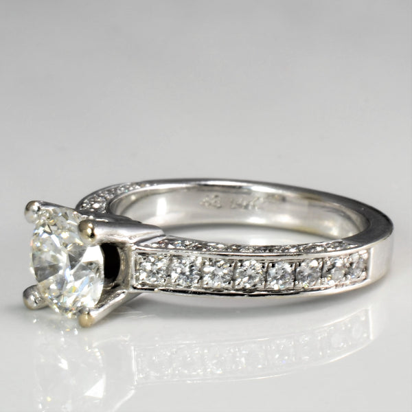 Diamond Detailed Engagement Ring | 2.13 ctw | VS2, H | SZ 6.25