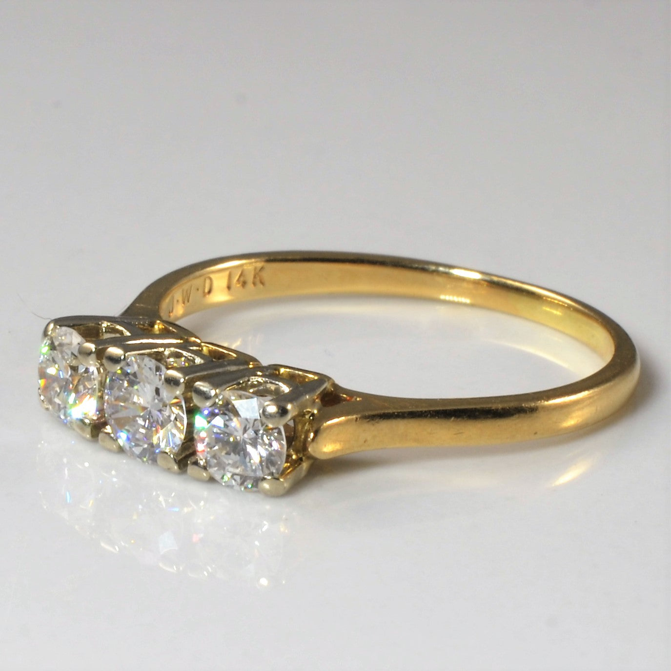 Classic Three Stone Diamond Ring | 0.59ctw | SZ 7 |