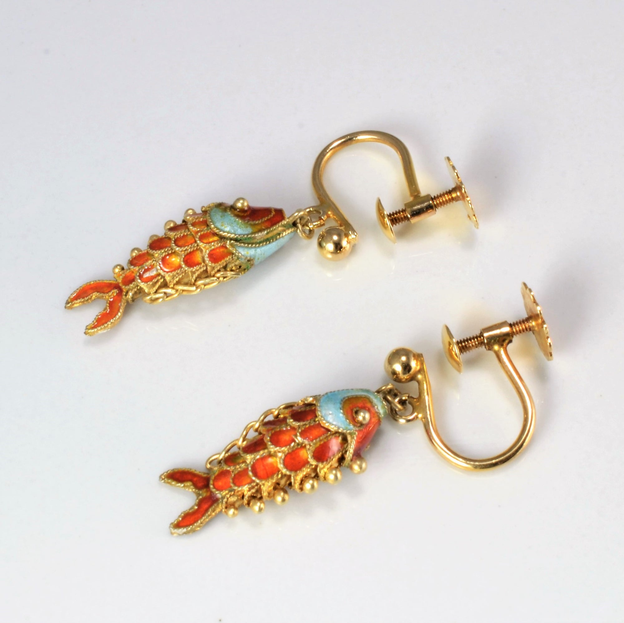 Fancy Fish Clip On Earrings |