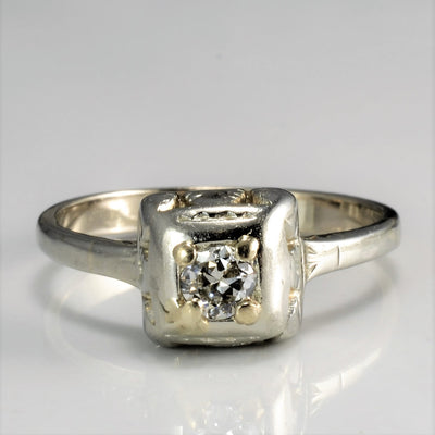 Petite Art Deco Diamond Ring | 0.17 ct, SZ 6.5 |