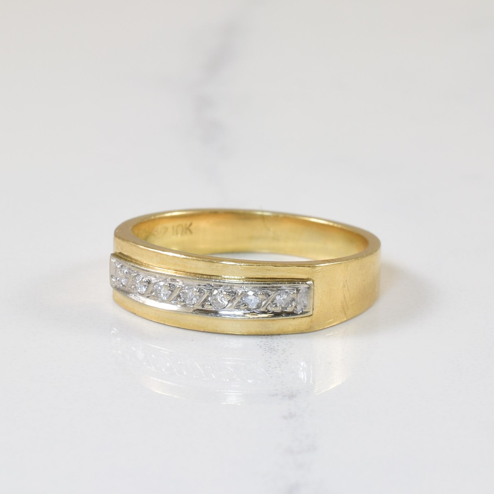 Pave Set Diamond Ring | 0.07ctw | SZ 6.25 |