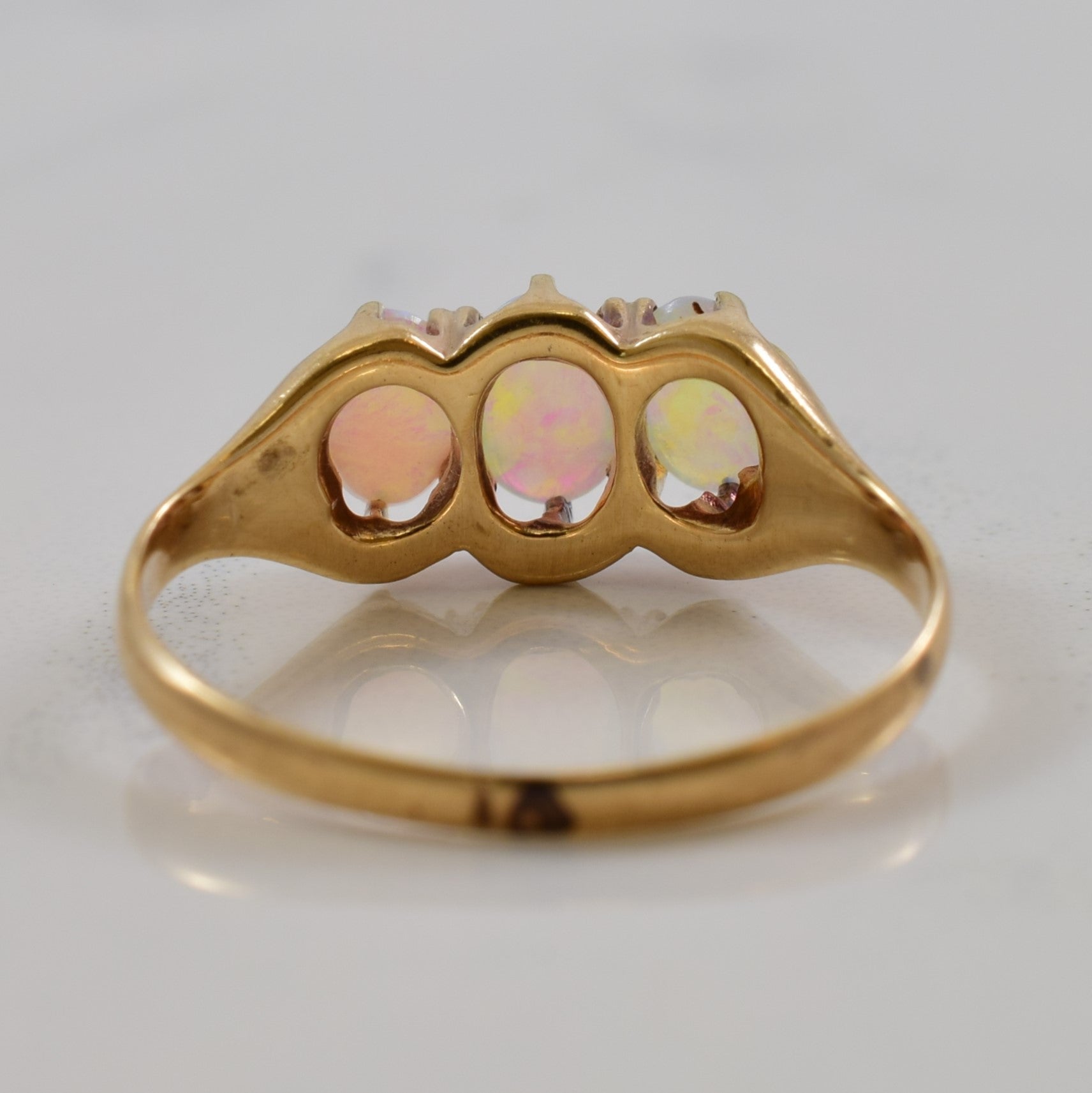 Early 1900s Three Stone Opal Ring | 0.50ctw | SZ 4.5 |