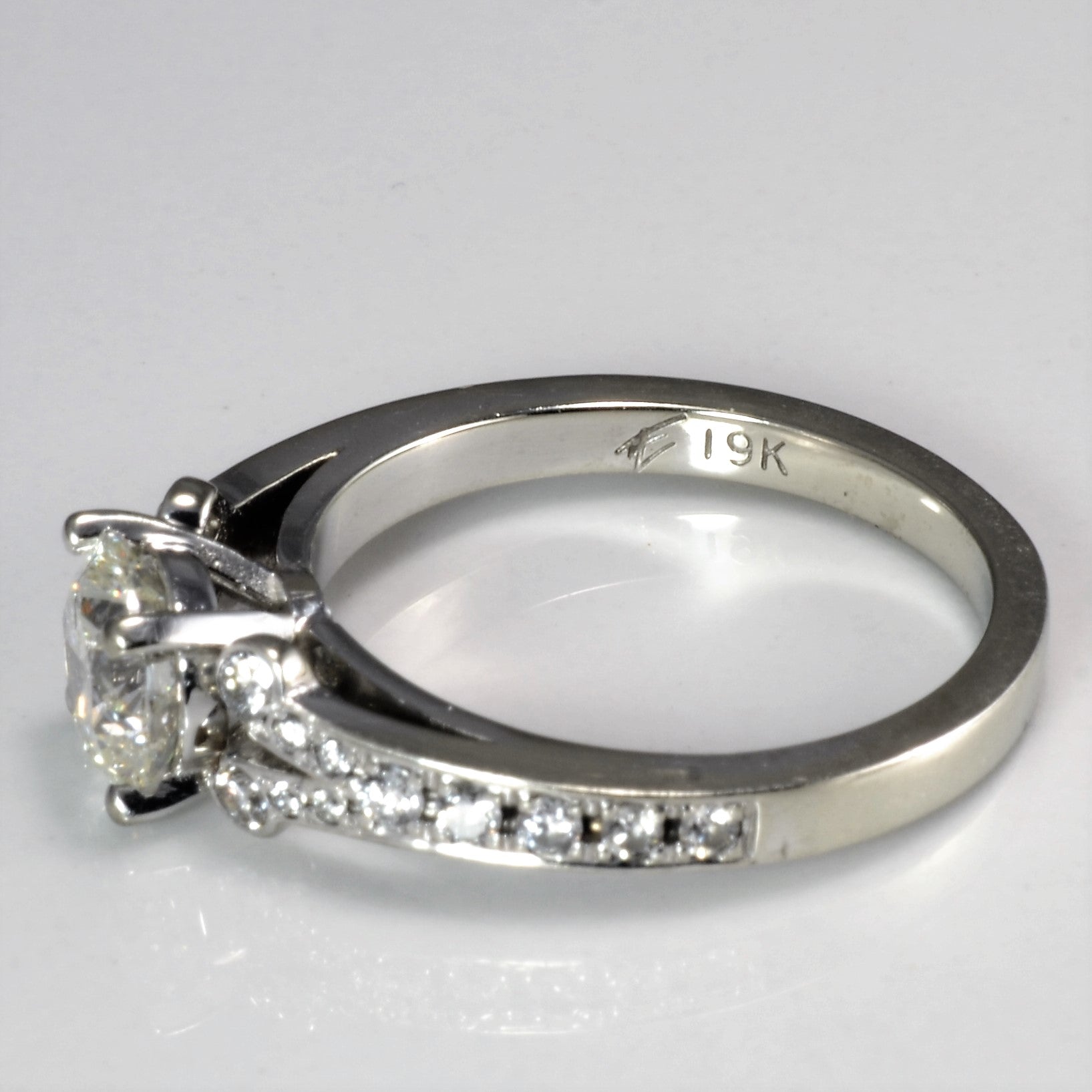 Split Shank Diamond Detailed Engagement Ring | 1.36 ctw | SI2, H | SZ 6 |