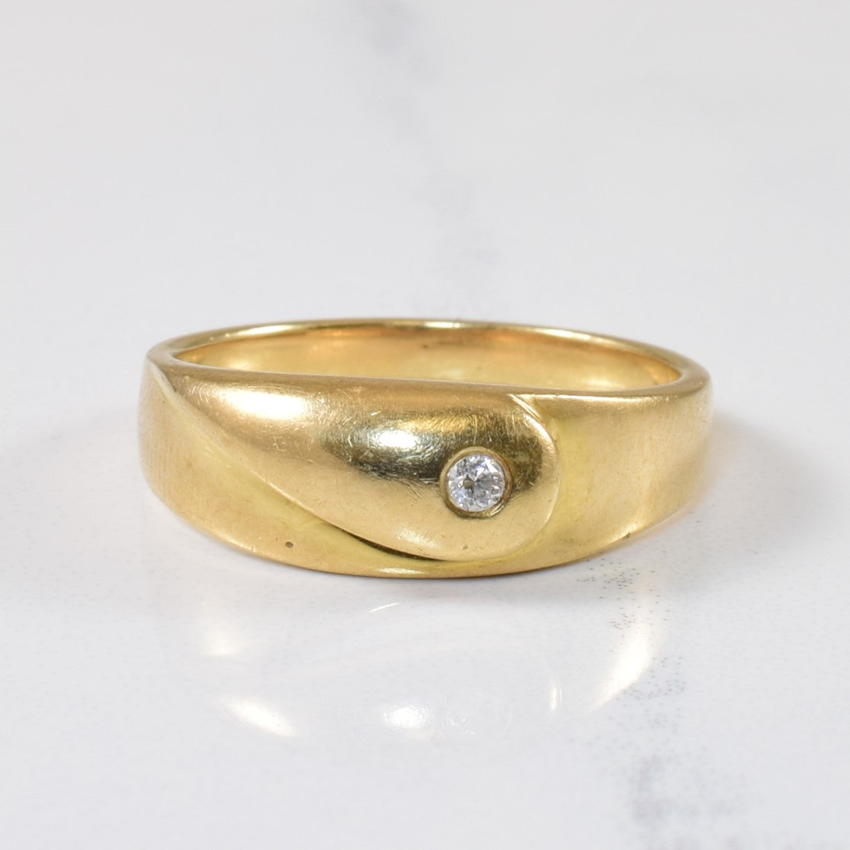 Flush Set Diamond Ring | 0.03ct | SZ 6.75 |