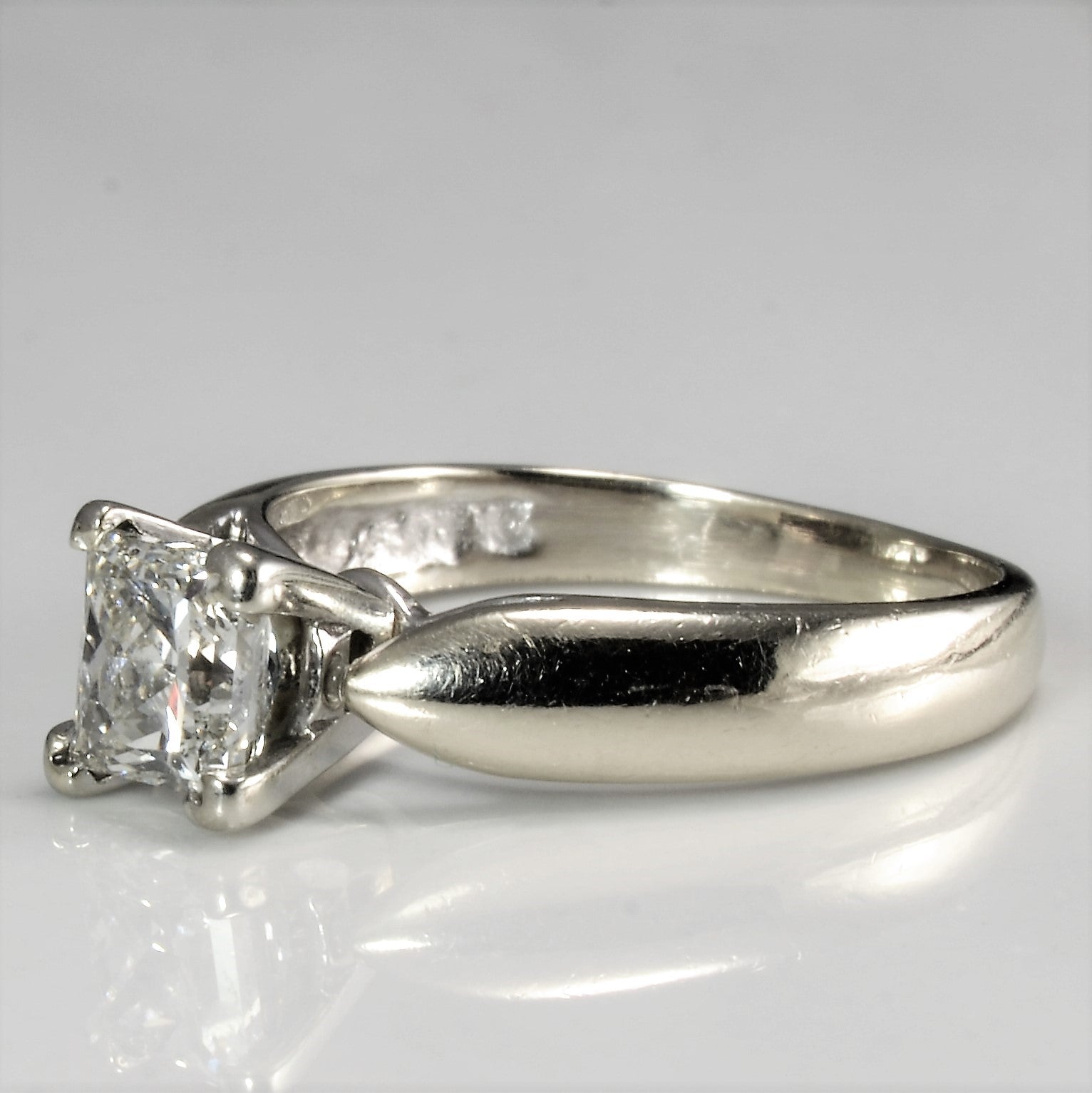 Solitaire Princess Diamond Engagement Ring | 0.82 ct | SI2, J | SZ 4.75 |