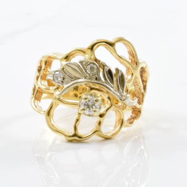Abstract Diamond Cocktail Ring | 0.18ctw | SZ 8 |