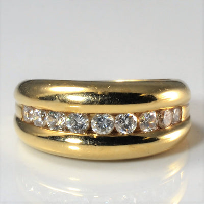 Wide Channel Set Diamond Ring | 0.54ctw | SZ 5 |
