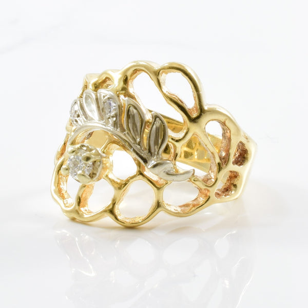 Abstract Diamond Cocktail Ring | 0.18ctw | SZ 8 |