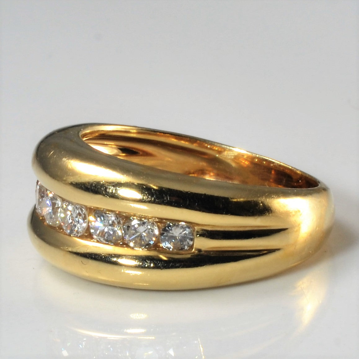 Wide Channel Set Diamond Ring | 0.54ctw | SZ 5 |