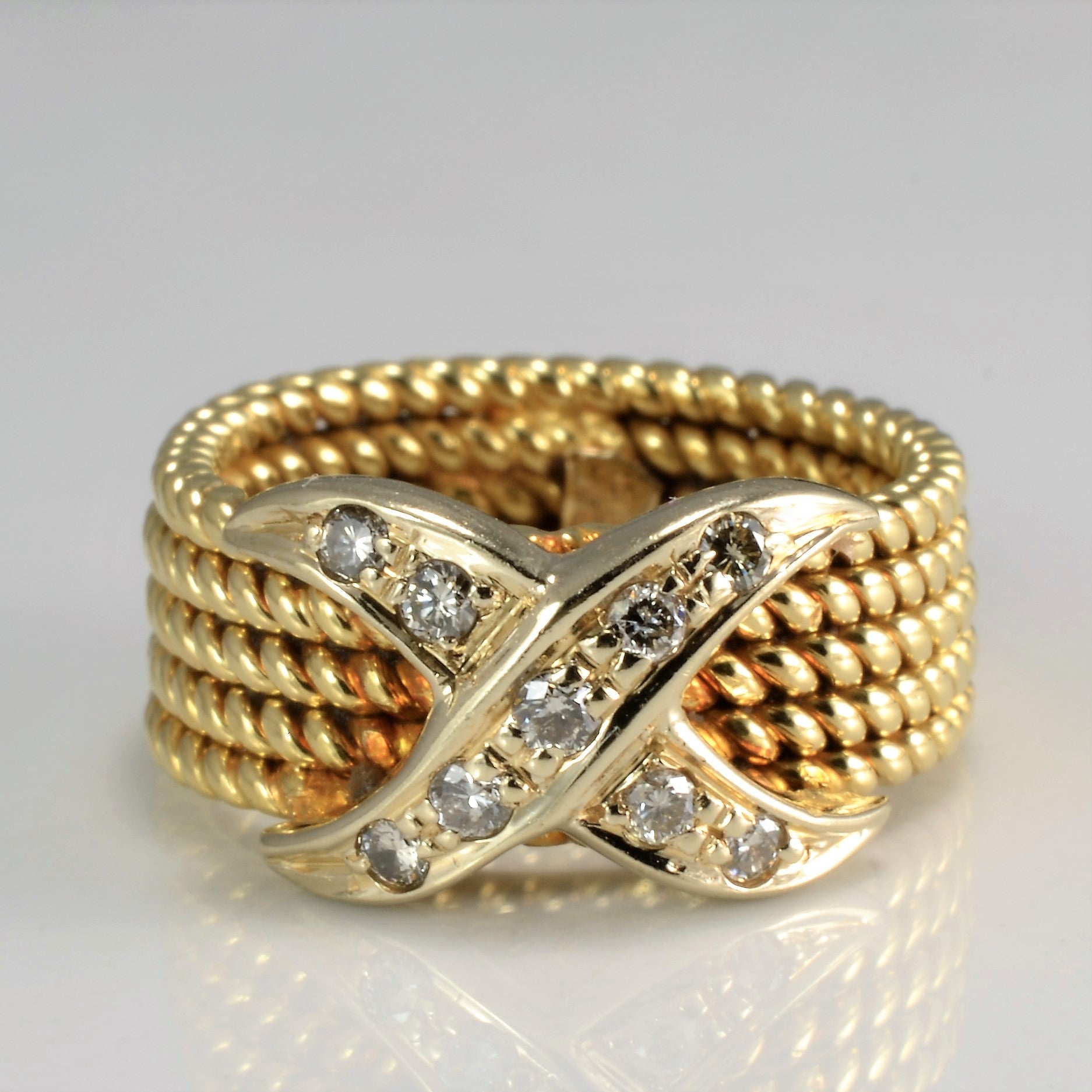 Textured Diamond Wide Band | 0.18 ctw, SZ 4.25 |