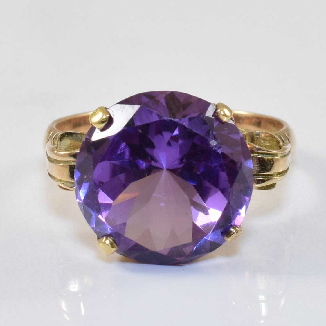 Synthetic Purple Sapphire Ring | 12.50ct | SZ 8.25 |