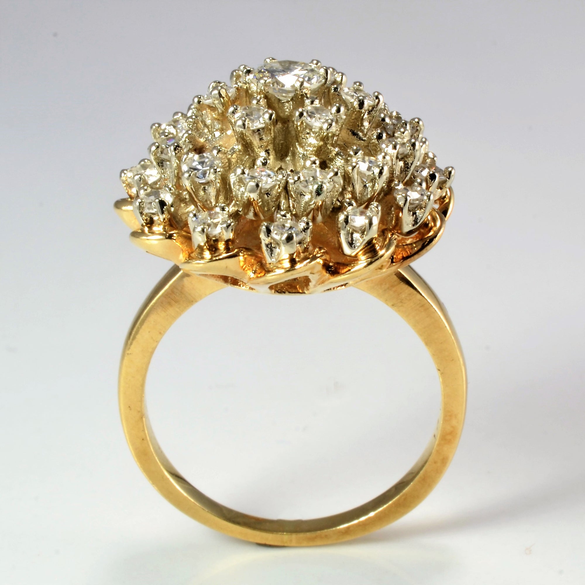 Cluster Diamond Engagement Ring | 1.14 ctw, SZ 5.5 |