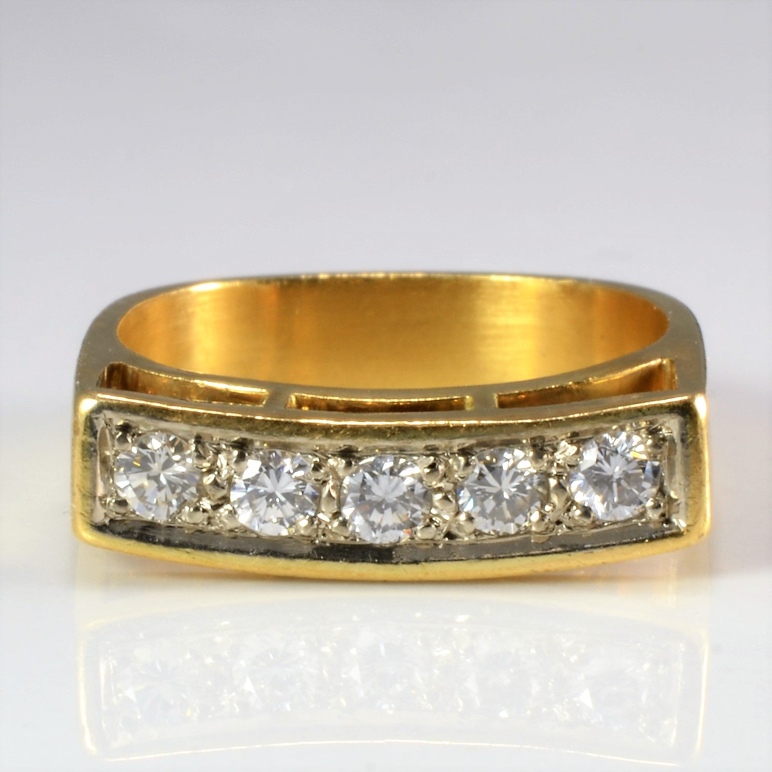 Gypsy Set Five Stone Diamond Ring | 0.25 ctw, SZ 4.75 |