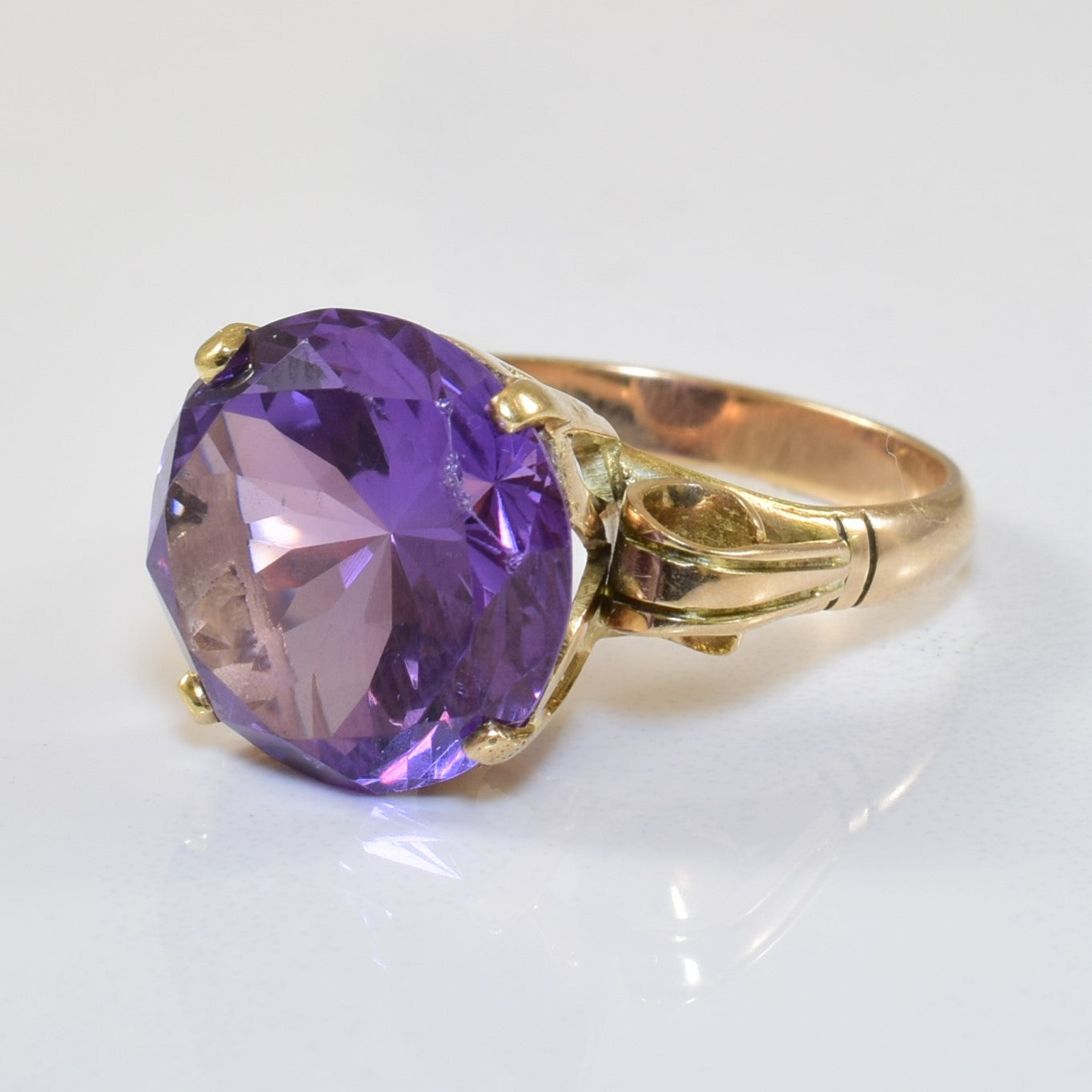 Synthetic Purple Sapphire Ring | 12.50ct | SZ 8.25 |