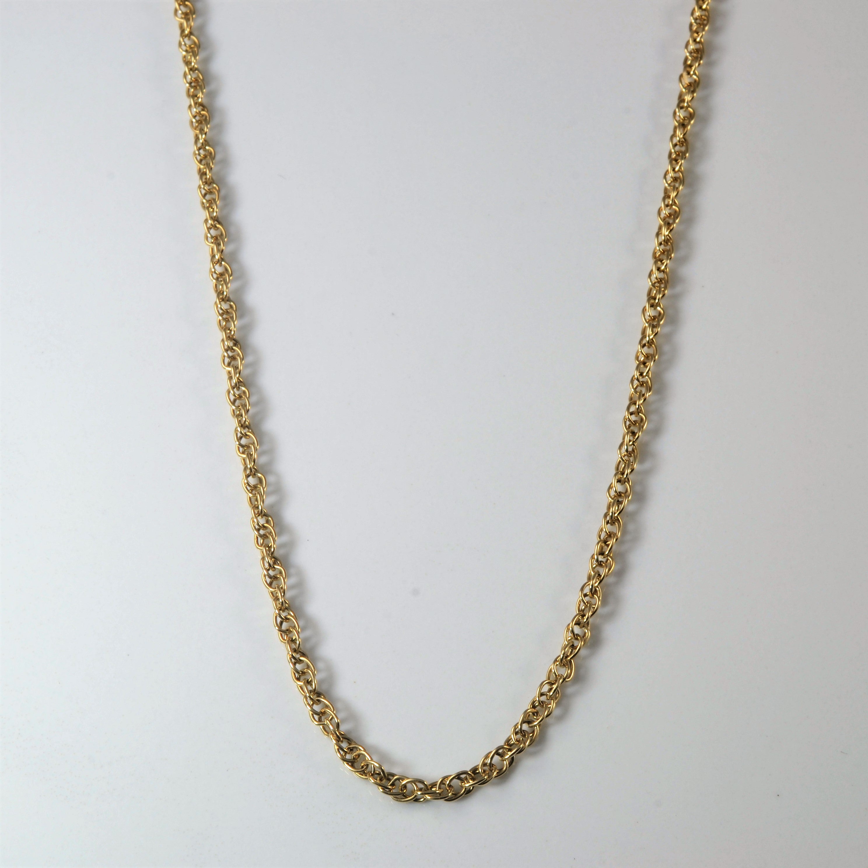 10k Yellow Gold Prince of Wales Chain | 17" |