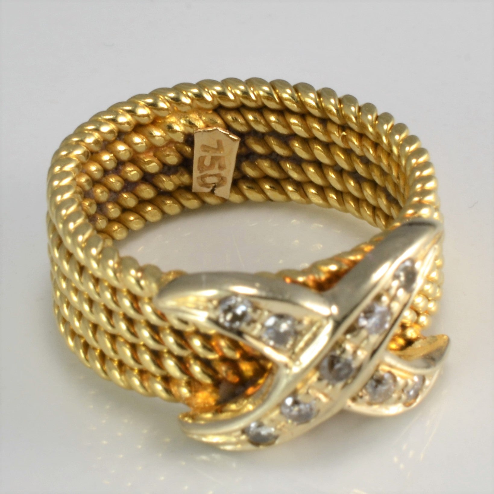 Textured Diamond Wide Band | 0.18 ctw, SZ 4.25 |