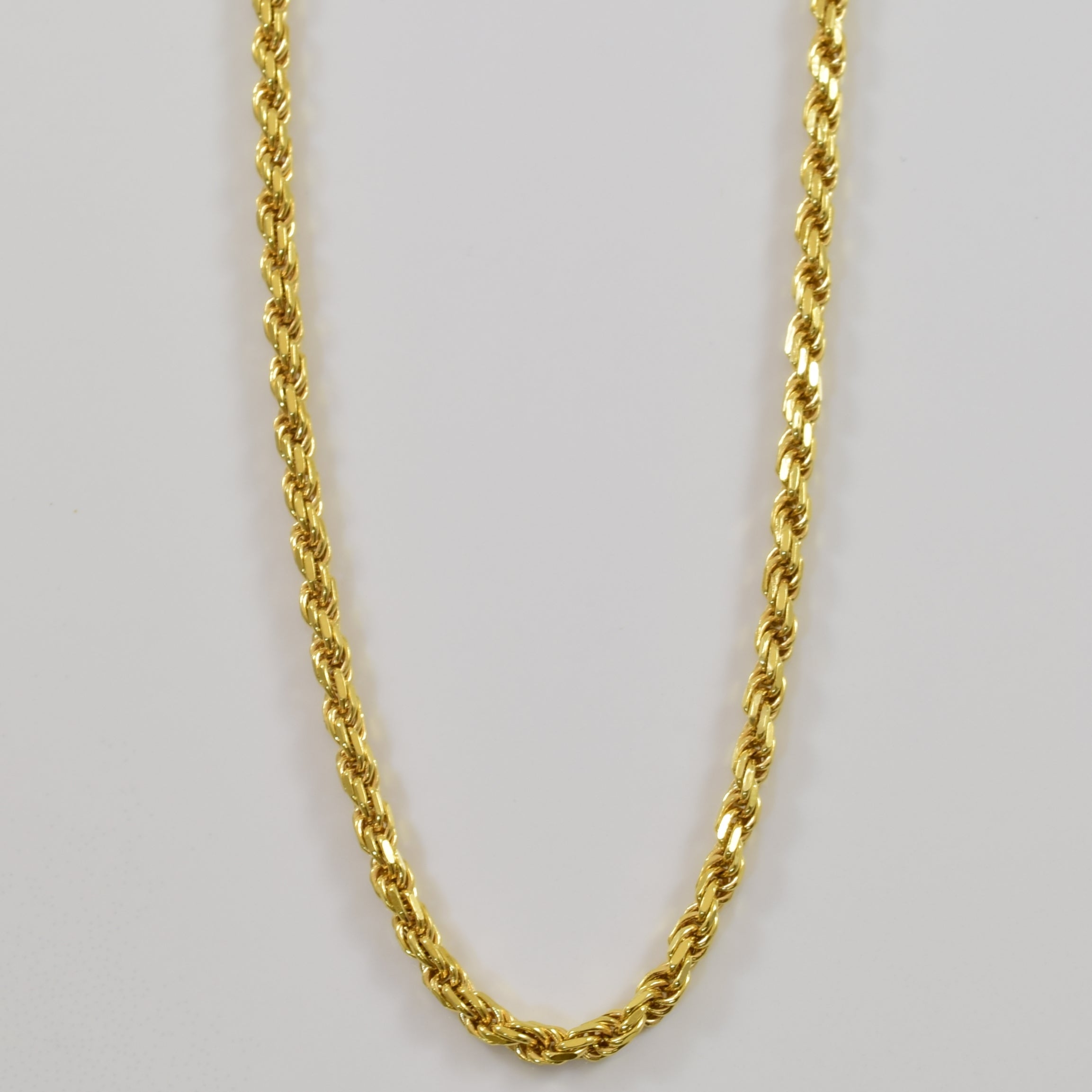 18k Yellow Gold Twisted Rope Chain | 19.5" |