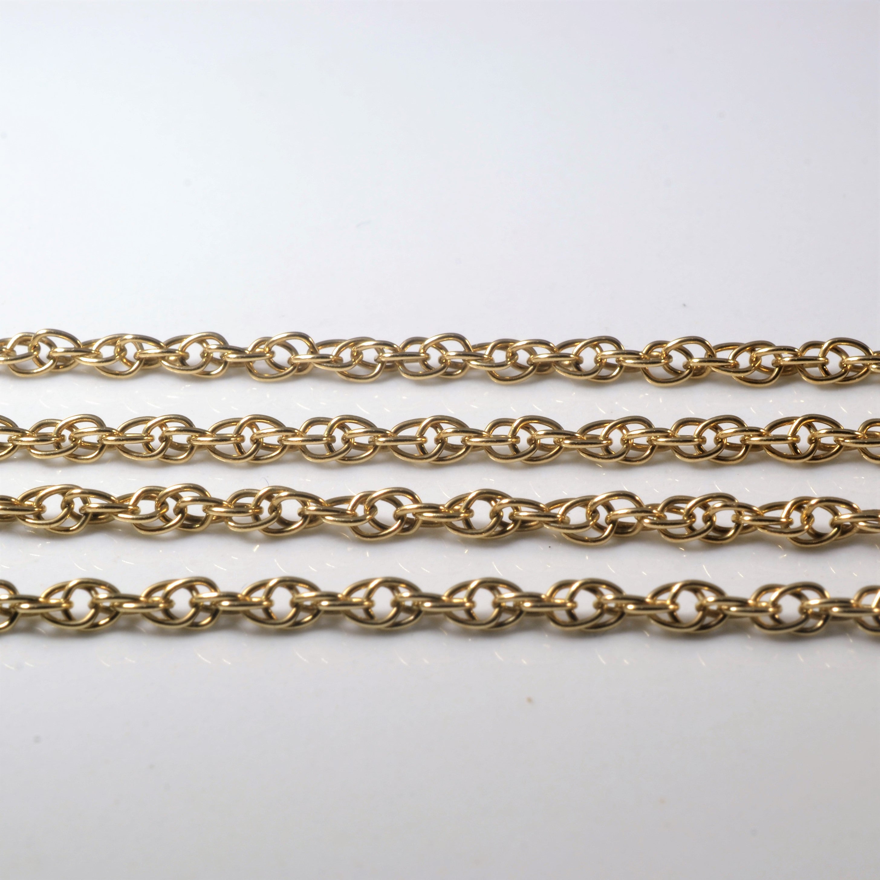 10k Yellow Gold Prince of Wales Chain | 17" |