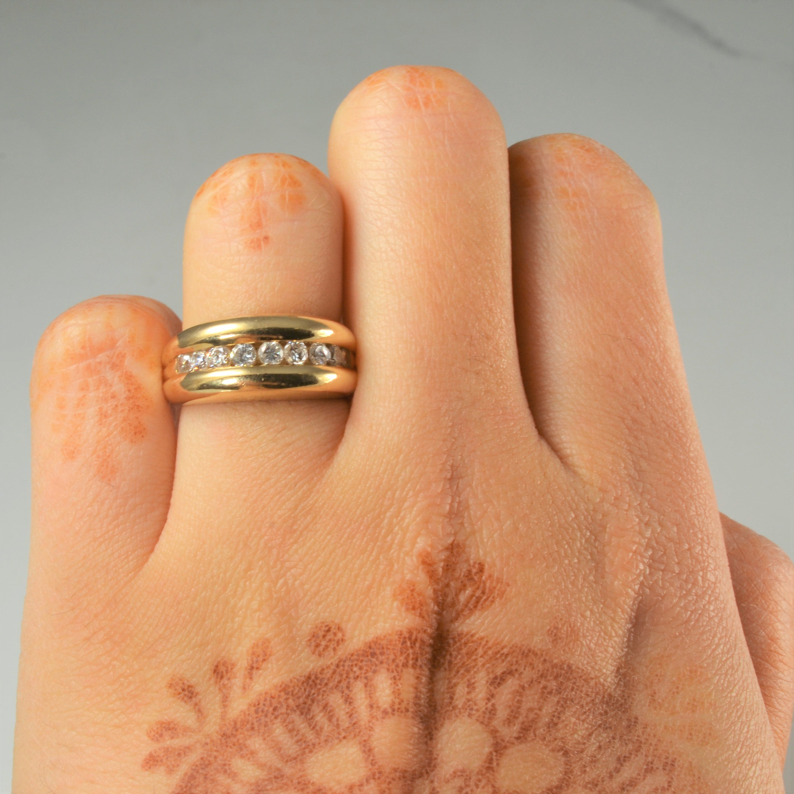 Wide Channel Set Diamond Ring | 0.54ctw | SZ 5 |