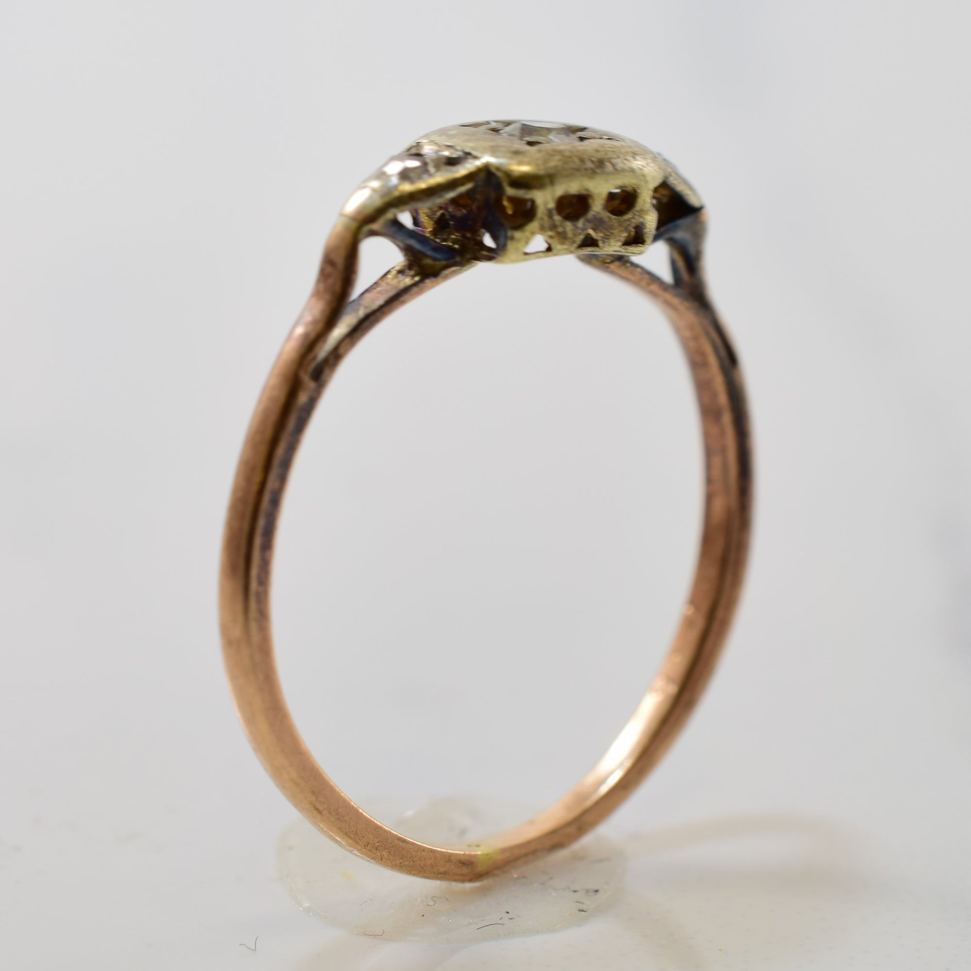 1840s Three Stone Diamond Ring | 0.08ctw | SZ 5 |