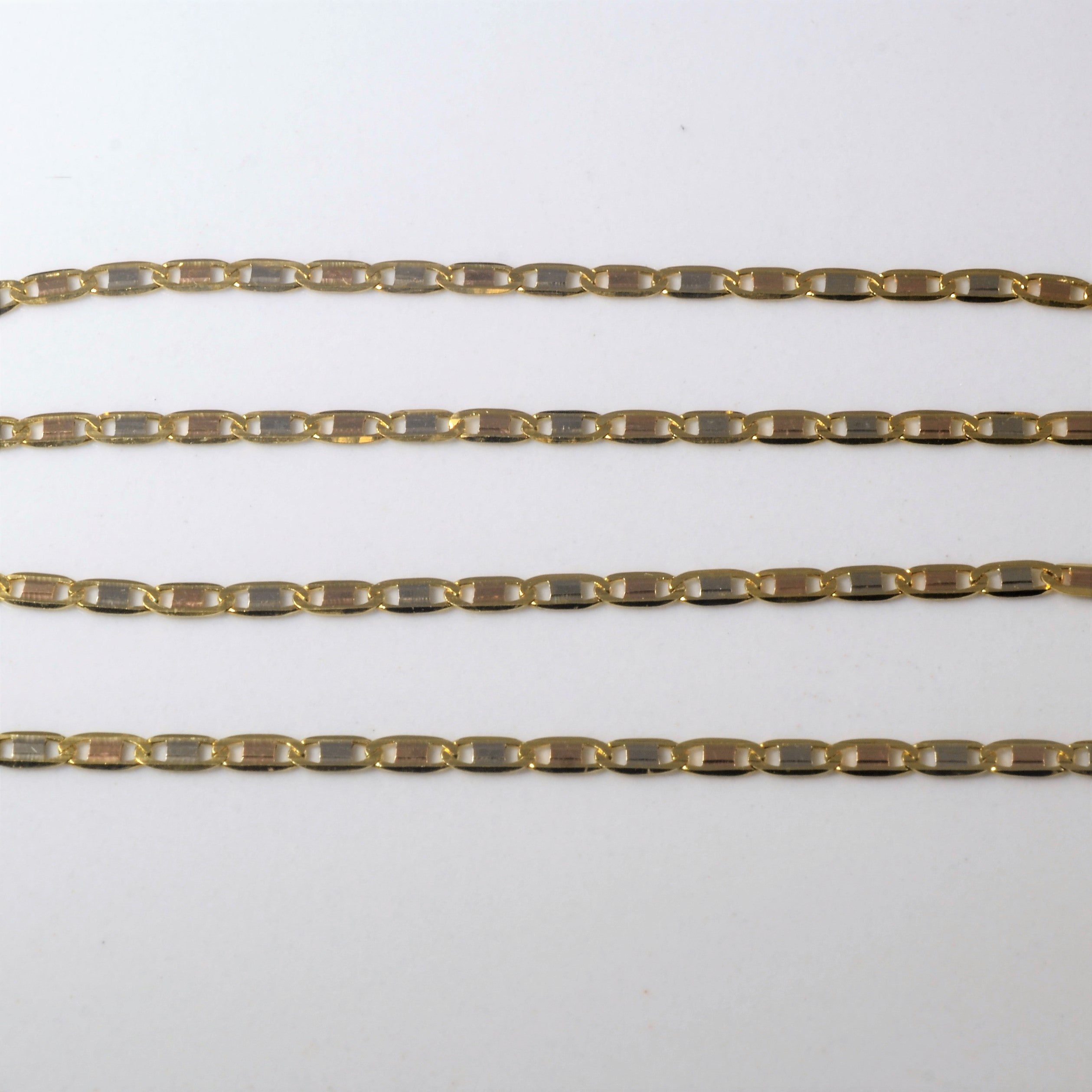18k Tri Tone Gold Anchor Chain | 18" |