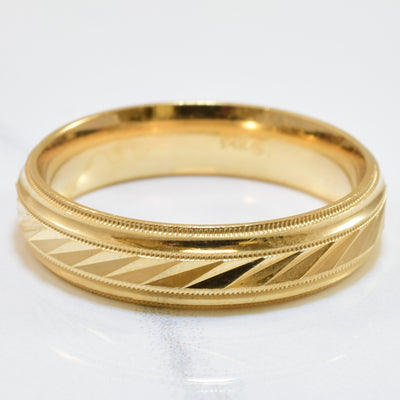 Textured 14k Yellow Gold Band | SZ 13 |