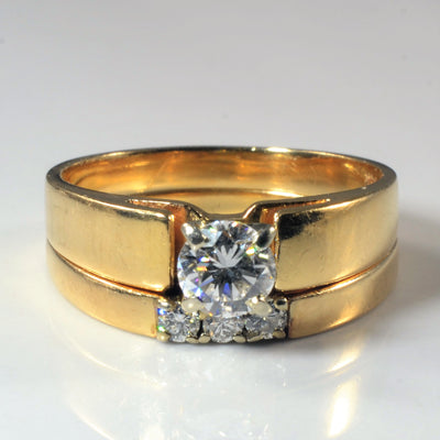 Classic Diamond Wedding Set | 0.85ctw | SZ 9.5 |