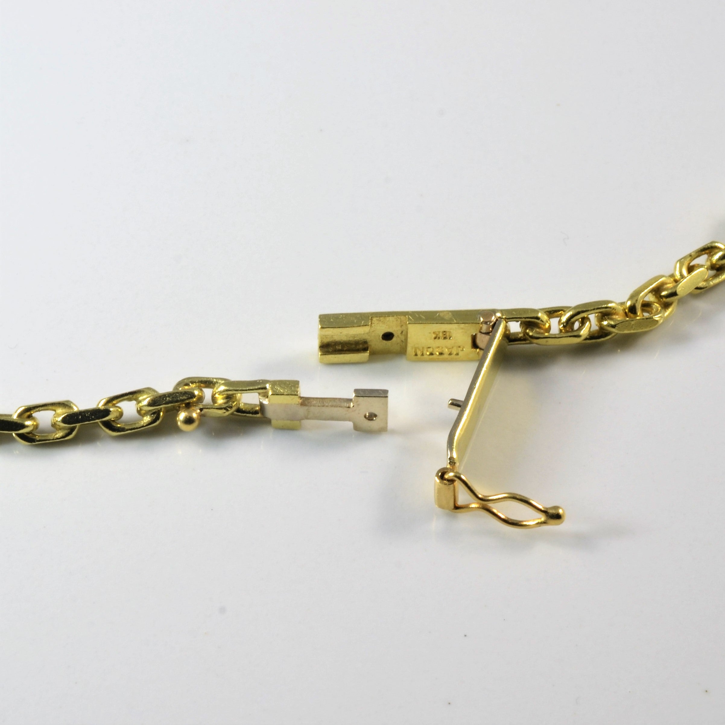 18k Yellow Gold Square Rolo Link Chain | 22" |