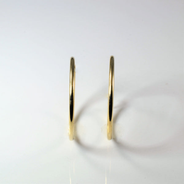 Large Yellow Gold Hoops |