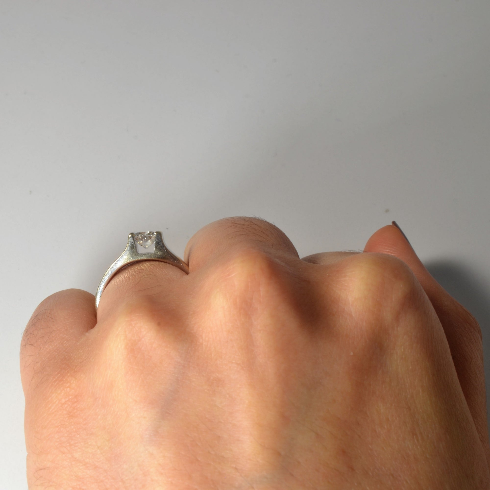 Semi Bezel Princess Diamond Engagement Ring | 0.51ct | SZ 6.5 |