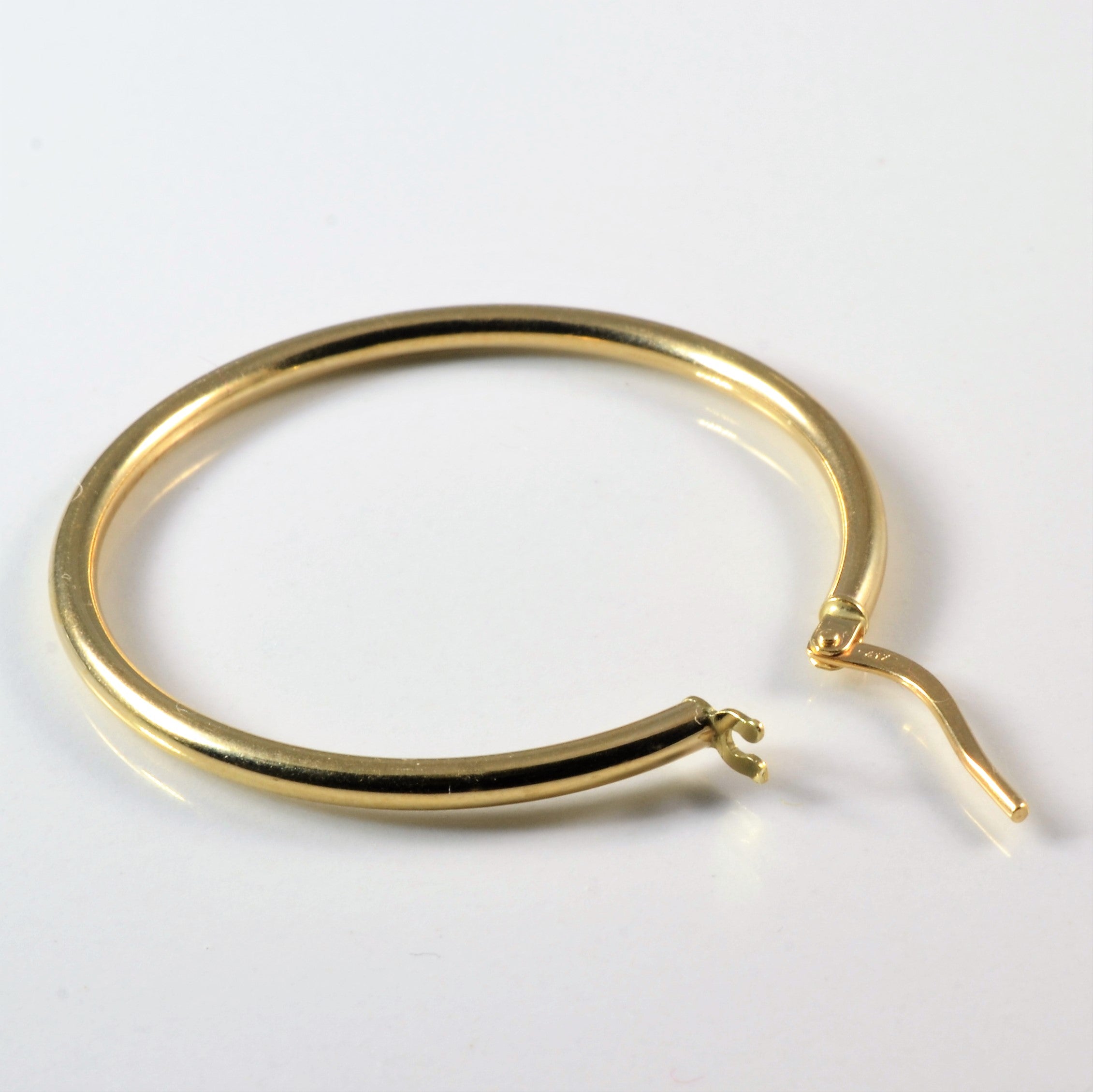 Large Yellow Gold Hoops |