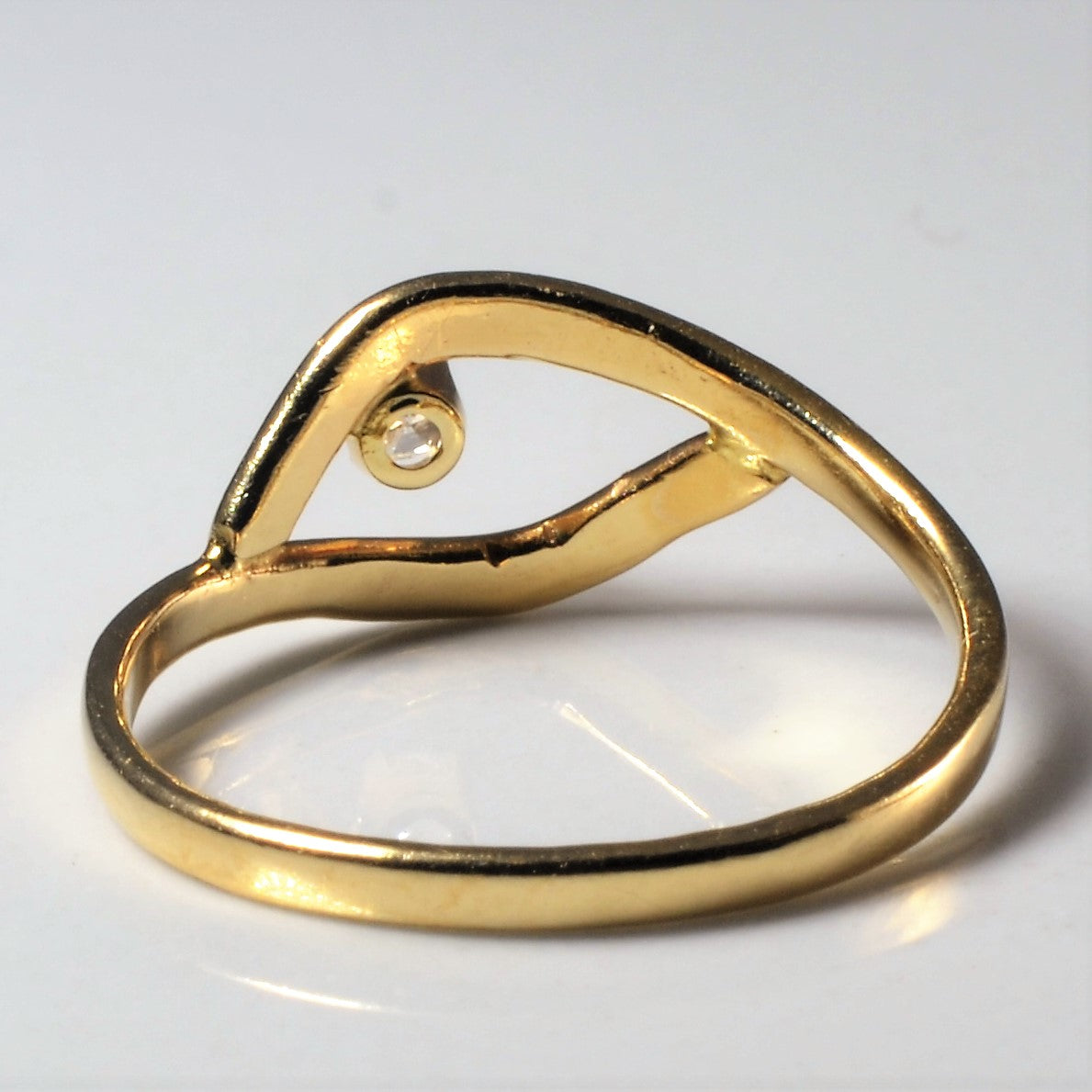 Abstract Open Shank Diamond Ring | 0.04ct | SZ 5.75 |