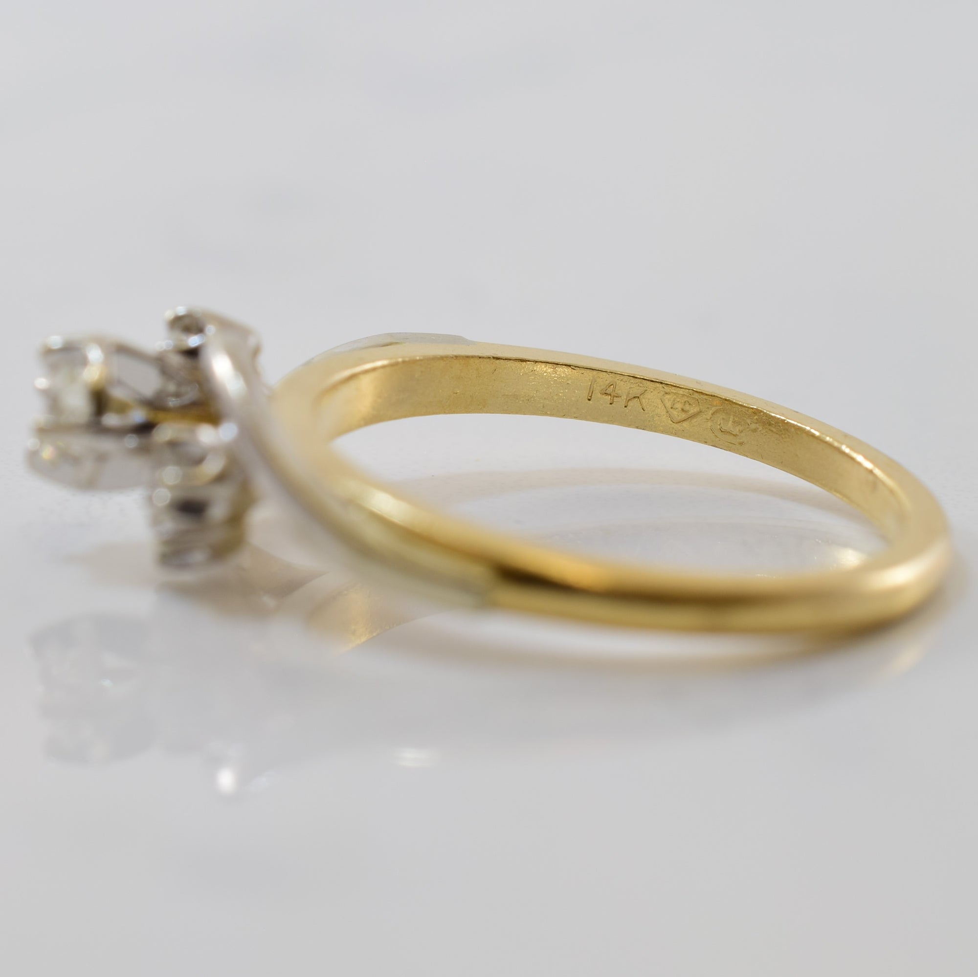 Five Stone Diamond Bypass Engagement Ring | 0.16ctw | SZ 6 |
