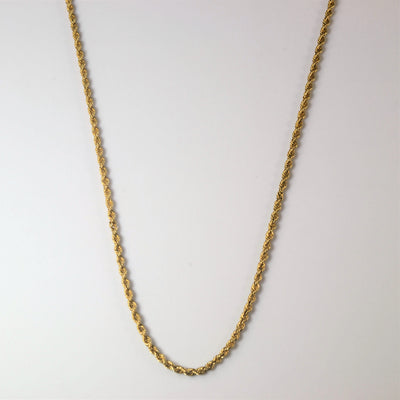 14k Yellow Gold Rope Chain | 26