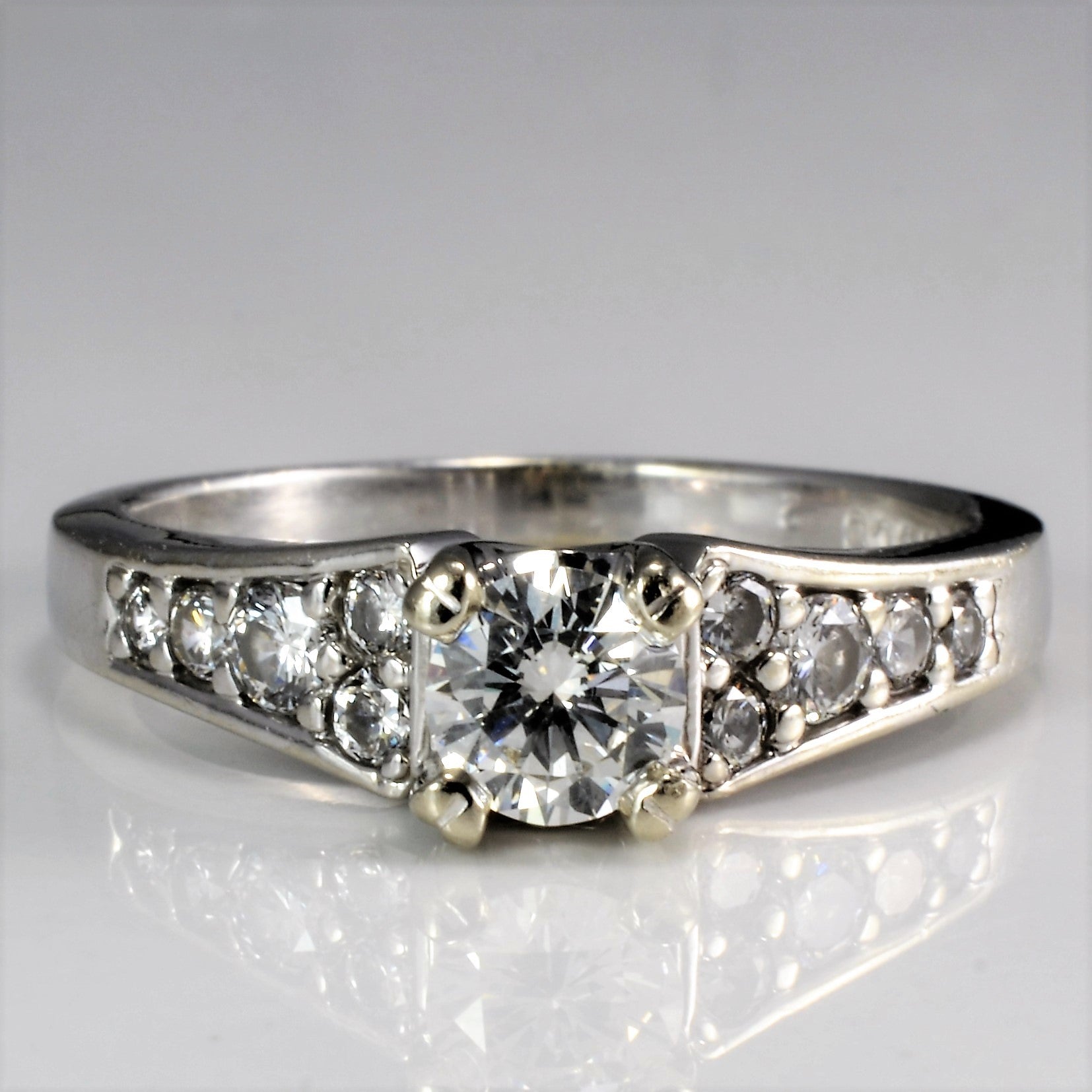 Tapered Diamond Ladies Engagement Ring | 0.70 ctw, SZ 7.75 |