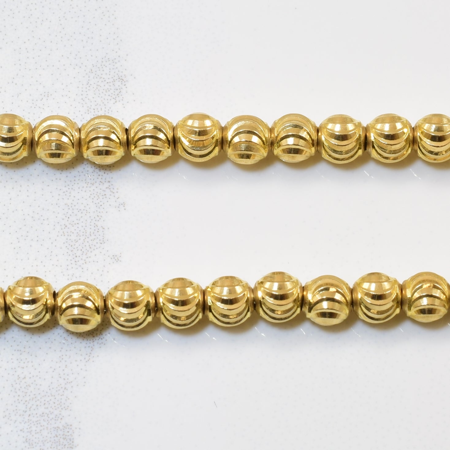 10k Yellow Gold Beaded Chain | 33.5" |