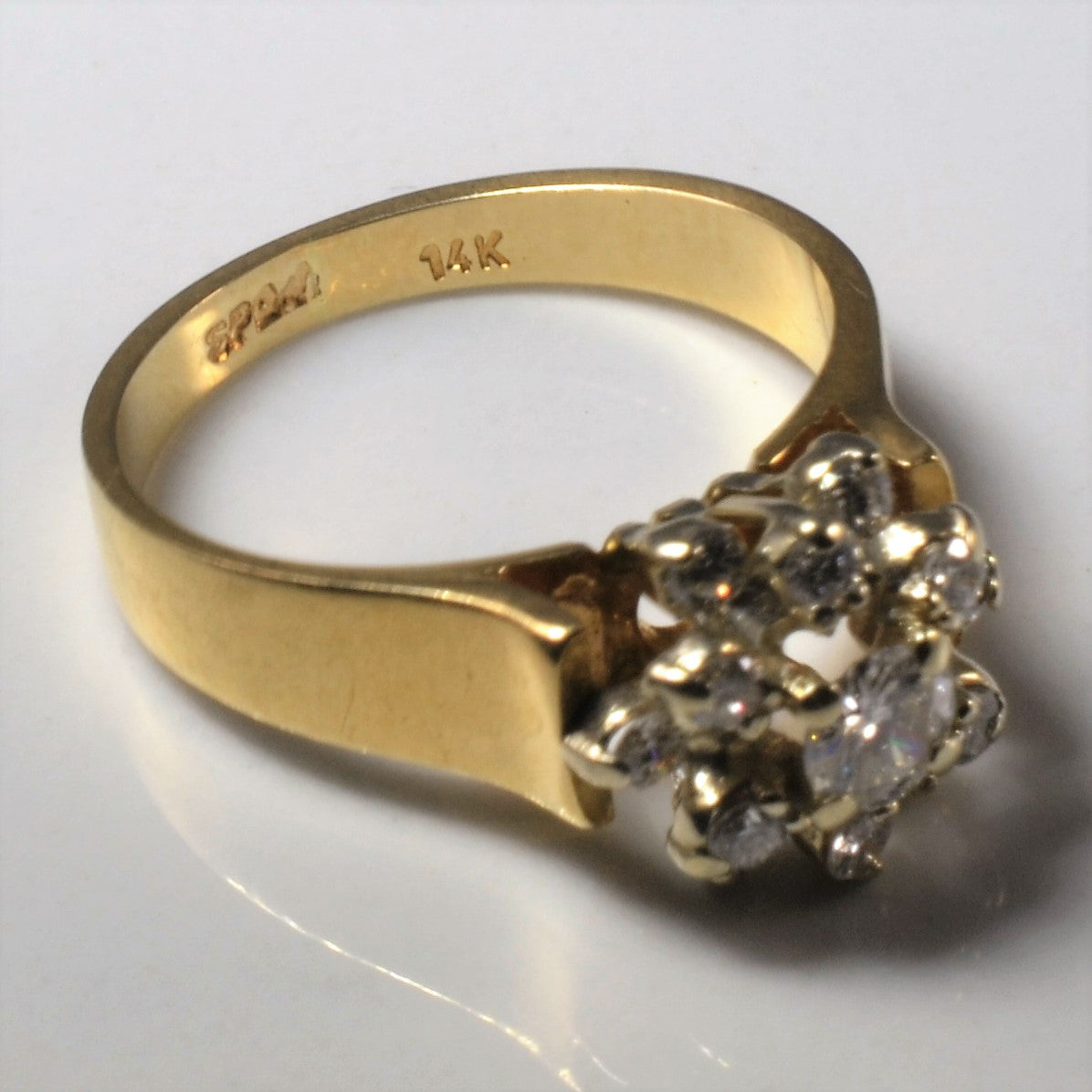 Diamond Cluster Engagement Ring | 0.36ctw | SZ 5 |