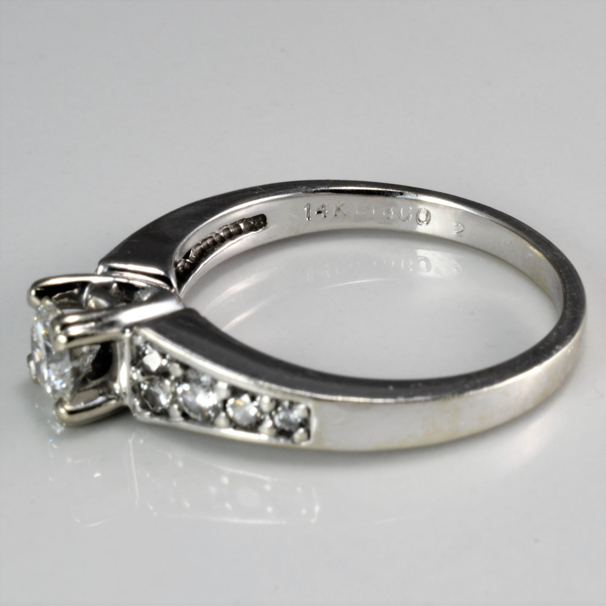 Tapered Diamond Ladies Engagement Ring | 0.70 ctw, SZ 7.75 |