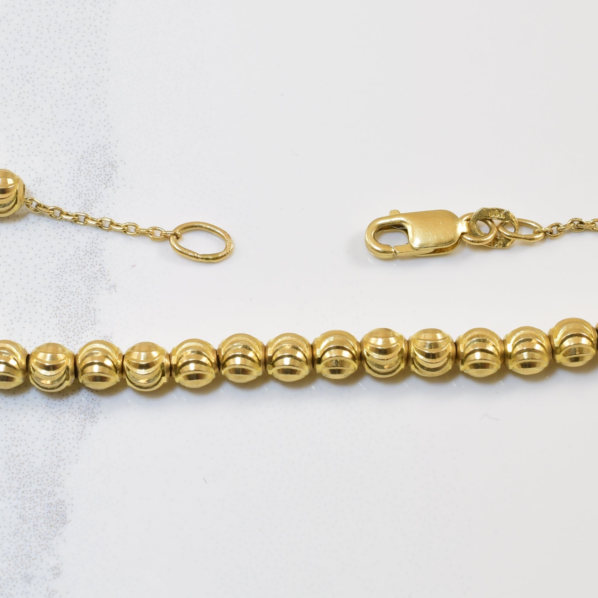 10k Yellow Gold Beaded Chain | 33.5" |