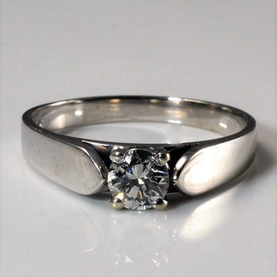 White Gold Solitaire Diamond Ring | 0.48ct | SZ 9 |